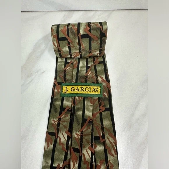 J. Garcia Plant Person Collection 14 silk necktie - Picture 2 of 4